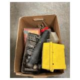 Box Lot With Tackle, Feathers, Lead, Brass Shells