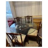 Glass Top Table w/ 4 Chairs