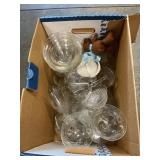 Box Lot With Stemware, Clear Glassware