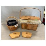 (2) Longaberger Baskets, (2) Basket Dividers