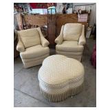 (2) Sitting Chairs w/ Ottoman