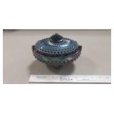 (1) Vintage Fenton Carnival Glass Covered Candy