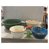 Enamel Basins, Pan, Shaker Bottom