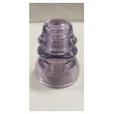 (1) Vintage Whitall Tatum Purple Glass Insulator