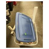 Storage Tote With Paper Cutter, Plates, Christmas