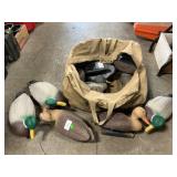 Canvas Bag With (11) Duck Decoys