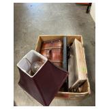 Box Lot With Lamp, Decorative Chest & Tray, Wall