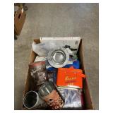 Box Lot With Assorted Tins, Motorcycle & Star