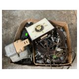 Box Lot With Vintage TV Antenna & Rotor Motor,