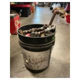 Bucket With Copper, Pipe Fittings, Plumbing