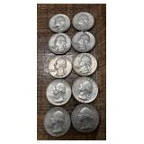(10) U.S. Silver Quarters