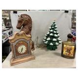 15.5ï¿½ Ceramic Christmas Tree (No Bulbs), Clock &