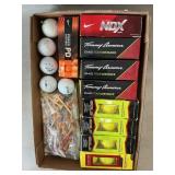 Assorted Golf Balls & Tees