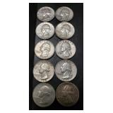 (10) U.S. Silver Quarters