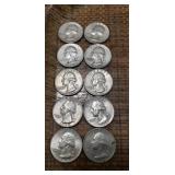(10) U.S. Silver Quarters