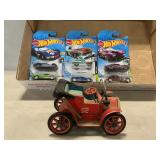 1950ï¿½s Modern Toy Tin Litho Car, (6) NOS Hot