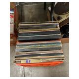 Crate With Vintage Vinyl Albums, Country,