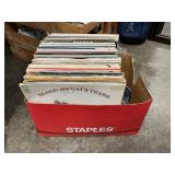 Box Of Vintage Vinyl Albums, Early Pop, Easy
