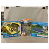 Water Slide, Gecko Sprinkler, Pool Cover