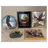 Bald Eagle Foil Prints, Plate, Acrylic Piece