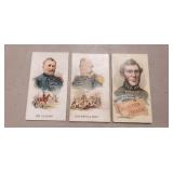 (3) Antique Cigarette Trading Cards