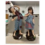 1970ï¿½s ï¿½Cherry Boyï¿½ & Peasant Girl Chalkware
