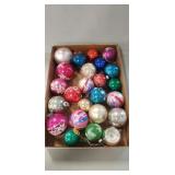 Tray Of Assorted Vintage Christmas Balls
