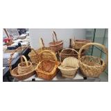 (9) Assorted Decorative Wicker Baskets