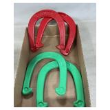 (4) Painted Metal Horseshoes