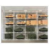 Case With (16) Matchbox Die-Cast Military