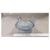 (1) Vintage Hen On Nest Covered Dish