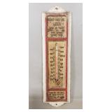 (1) Vintage Advertising Thermometer (13" Tall)