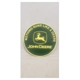 (1) Cast Iron "John Deere" Sign (9.25" Diameter)