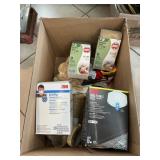 Box Lot With Respirator Masks, Sanding. Belts,