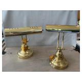(2) Brass-Like Desk Lamps
