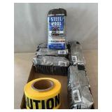 Caution Tape, (72) Steel Wool Pads