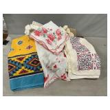 Vintage Hankies, Scarves, Bandanas, Potholder,