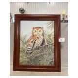Screech Owl Print On CanvasMeasures 23ï¿½ x 19ï¿½