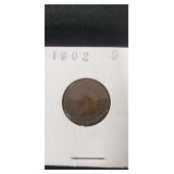 (1) U.S. 1902 Indian Head One Cent Coin
