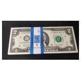 (50) U.S. Two Dollar Bills (Consecutive Serial