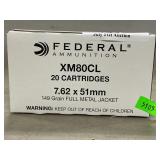 (20) Rounds Of Federal 7.62x51mm Ammo
