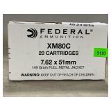 (20) Rounds Of 7.62 x 51mm Ammo