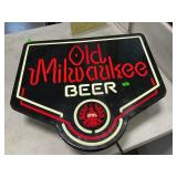 Old Milwaukee Lighted Beer Sign (Works)