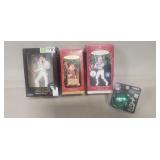 (3) Christmas Ornaments & (1) Pocket Size NFL