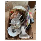Box Lot With Pizza Baking Stone Serving Trays,