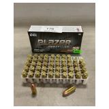 (50) Rounds Of Blazer 9mm Luger Ammo