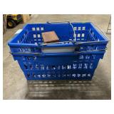 (2) Plastic Baskets, Cigar Box (No Lid)