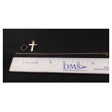14K Gold Ring & Bracelet, 10K Gold Cross Pendant