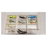 (20) Assorted Fishing Lures w/ Plastic Storage