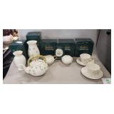 Belleek Tea Set Including Tea Pot, Cream & Sugar